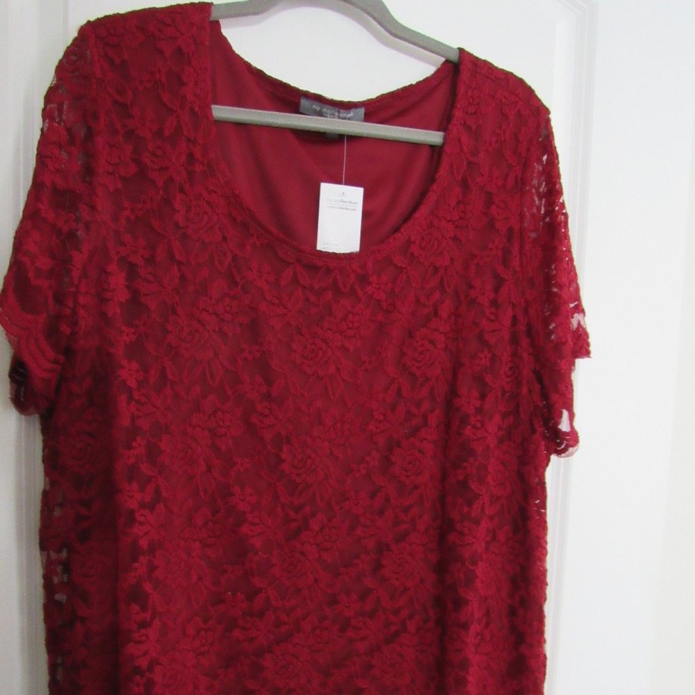 Women's Plus Size Lace Top